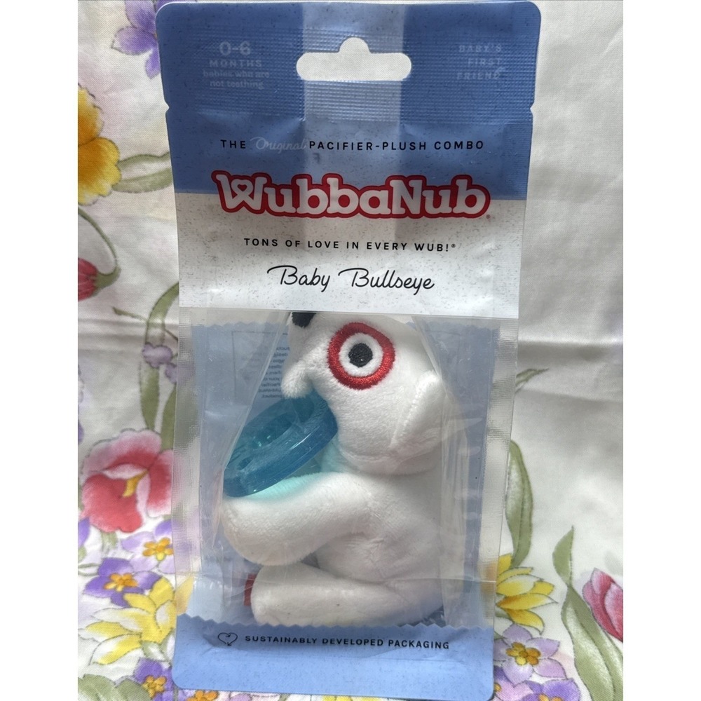 WubbaNub Baby Bullseye Pacifier Plush Combo Target Exclusive NIP 0-6 Months